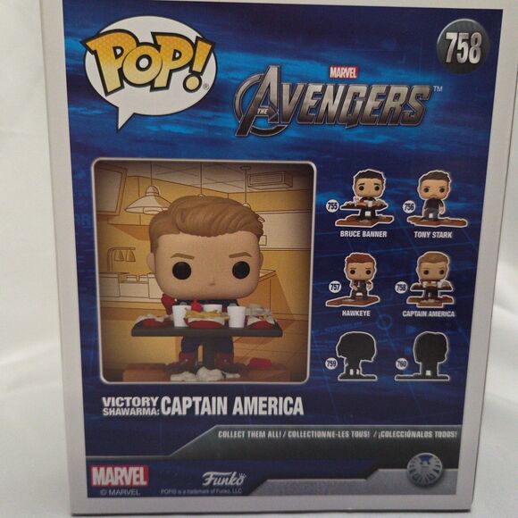 Funko Pop! Marvel Avengers Victory Shawarma: Captain America (Deluxe) #758 - Picture 2 of 3